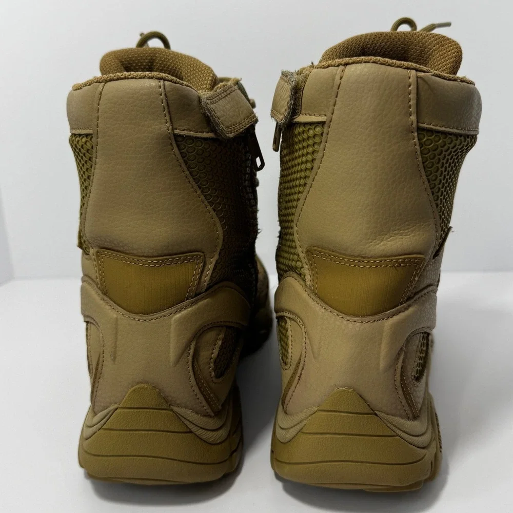 Merrell Mens Moab 2 8 Tactical Side-Zip Waterproof Coyote Boots 11.5 No Insoles